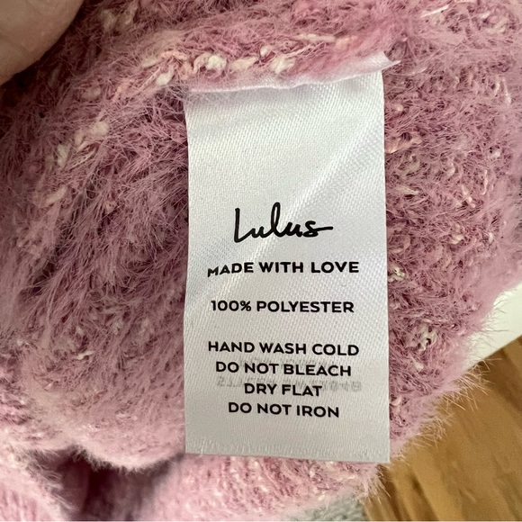 🌤️ Lulus Sweet Whispers Mauve Knit Turtleneck Sweater Dress Soft Stretchy Sz XS - Picture 11 of 11